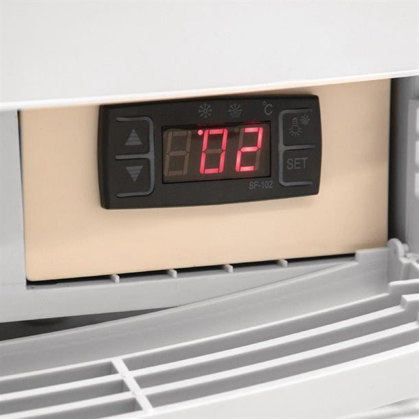 Polar C-Series Energy Efficient Curved Door Display Fridge White 86Ltr - Width: 429mm. 180W