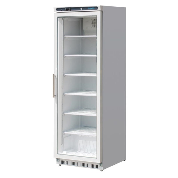 Polar C-Series Glass Door Display Freezer 365Ltr White - 500W. White finish. R290