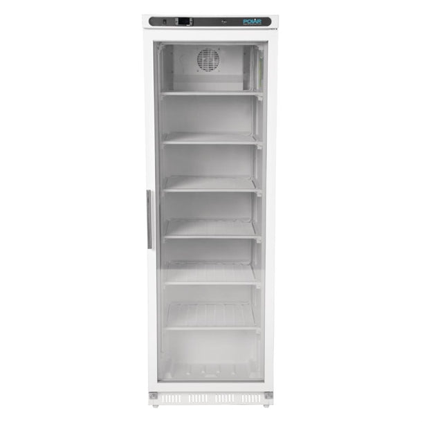 Polar C-Series Glass Door Display Freezer 365Ltr White - 500W. White finish. R290