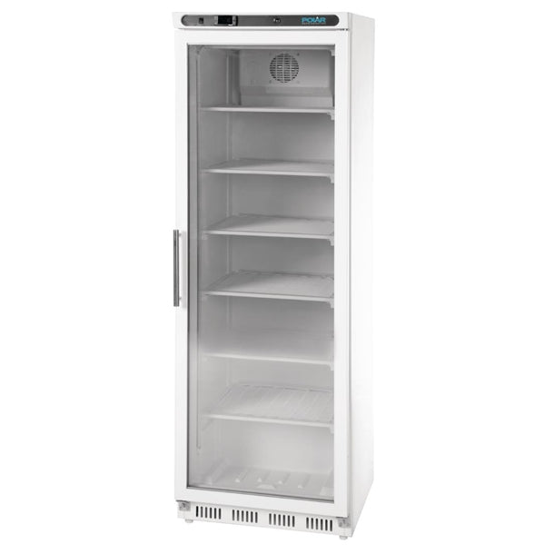 Polar C-Series Glass Door Display Freezer 365Ltr White - 500W. White finish. R290