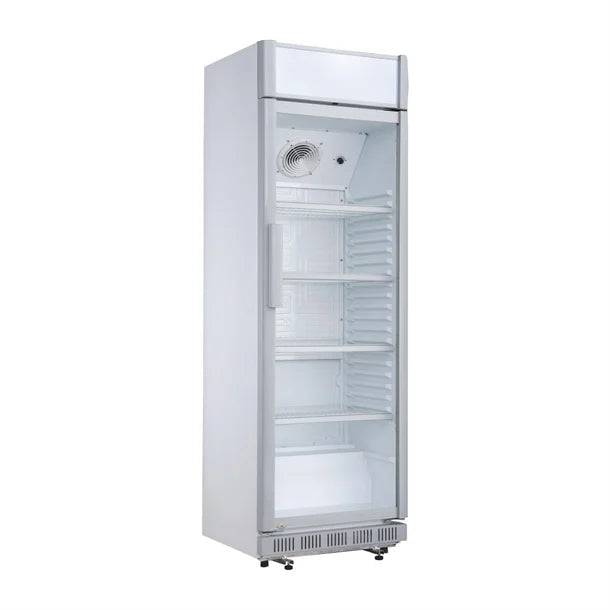 Polar C-Series Upright Display Cooler with Light Box 346Ltr - 180W. R600a. With light box