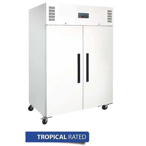 Polar G-Series 2 Door Upright Freezer White 1200Ltr - 700W. Total usable capacity: 770 Ltr. R290