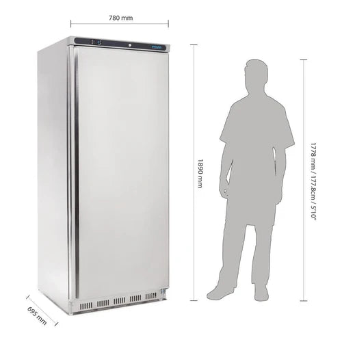 Polar CD084-A C-Series Upright Fridge Stainless Steel 600L
