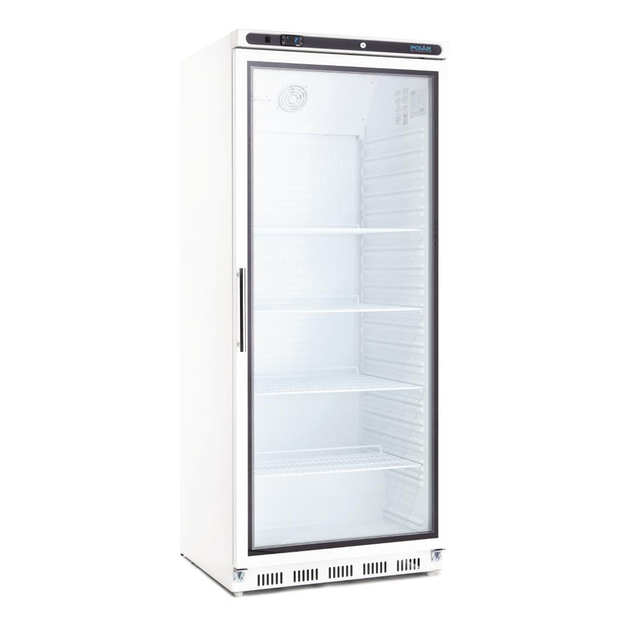 FED/CD088-A/Polar C-Series Upright Display Fridge White 600Ltr/93kg D735xW777xH1895