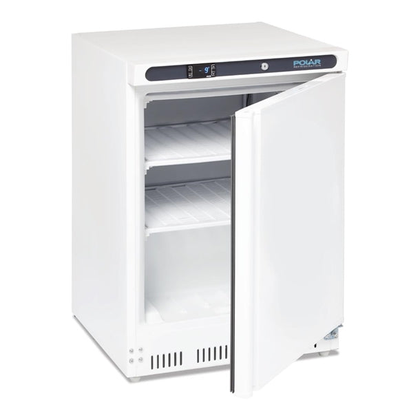 Polar C-Series Under Counter Freezer White 140Ltr - 150W. Total usable capacity: 78 Ltr