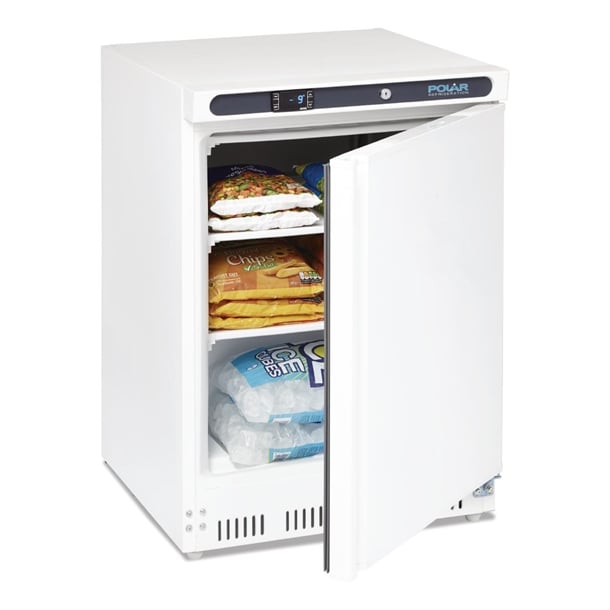 Polar C-Series Under Counter Freezer White 140Ltr - 150W. Total usable capacity: 78 Ltr