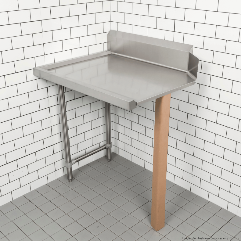 Modular System Clean Dish Table with Splashback CDT-1200R