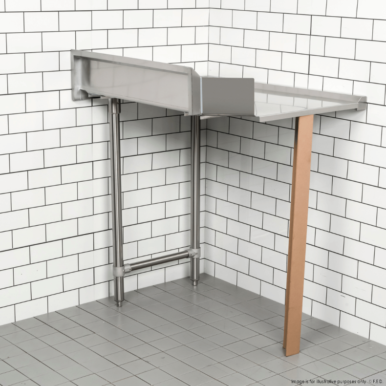 Modular System Clean Dish Table with Splashback CDT-900L