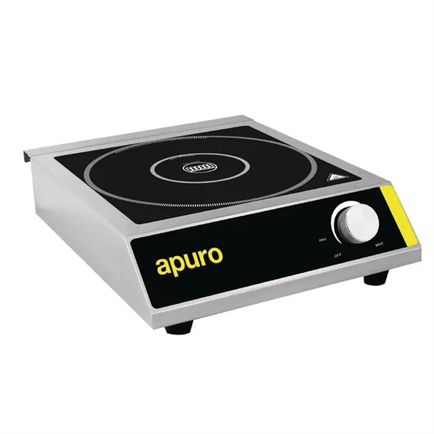 Apuro Induction Hob 3kW - 3kW. Single zone. Manual control