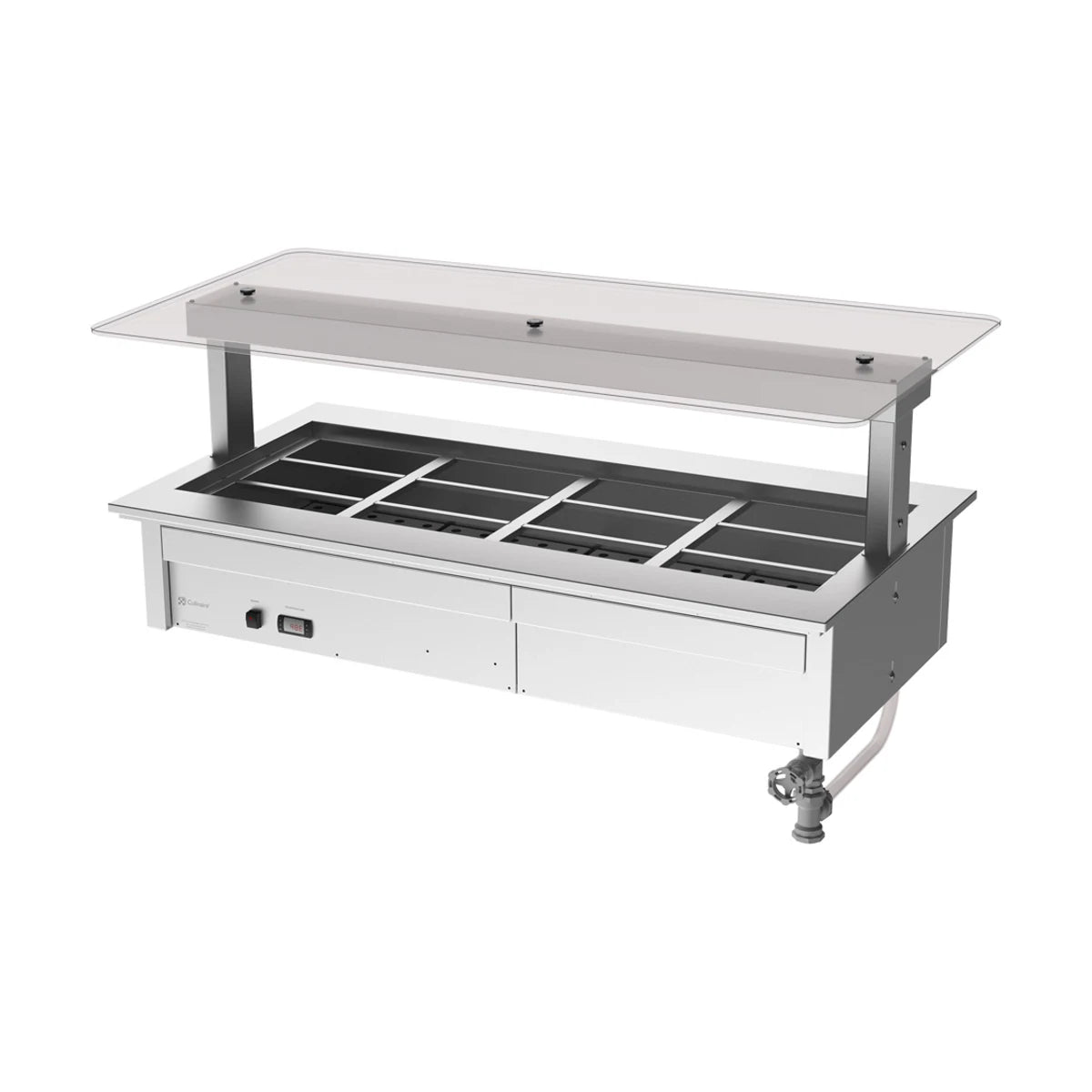 Culinaire Counter Line Bain Marie With Flat Glass Gantry
