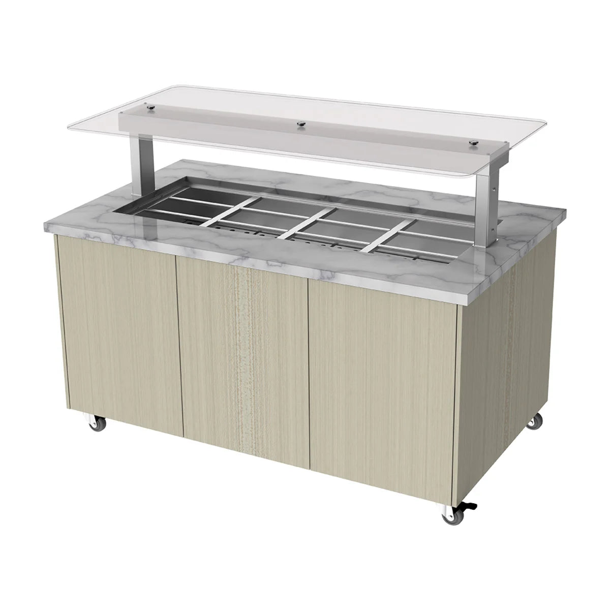 Culinaire Heated Mobile Island Buffet - 6 Module