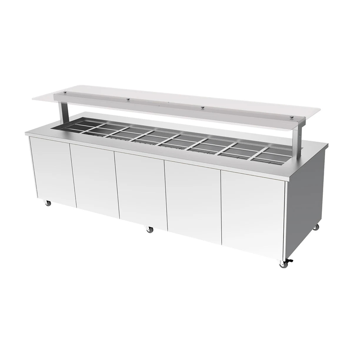 Culinaire Heated Mobile Island Buffet - 8 Module