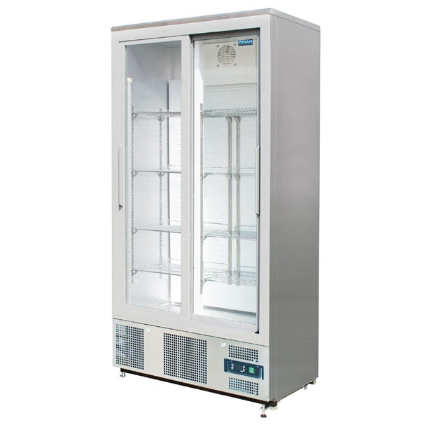Polar G-Series Upright Back Bar Cooler With Double Sliding Doors 490Ltr - 201W | Capacity: 490Ltr | R600a