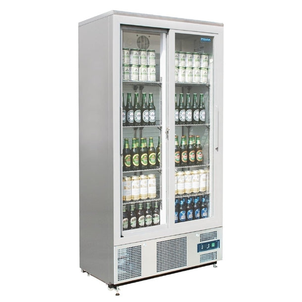 Polar G-Series Upright Back Bar Cooler With Double Sliding Doors 490Ltr - 201W | Capacity: 490Ltr | R600a