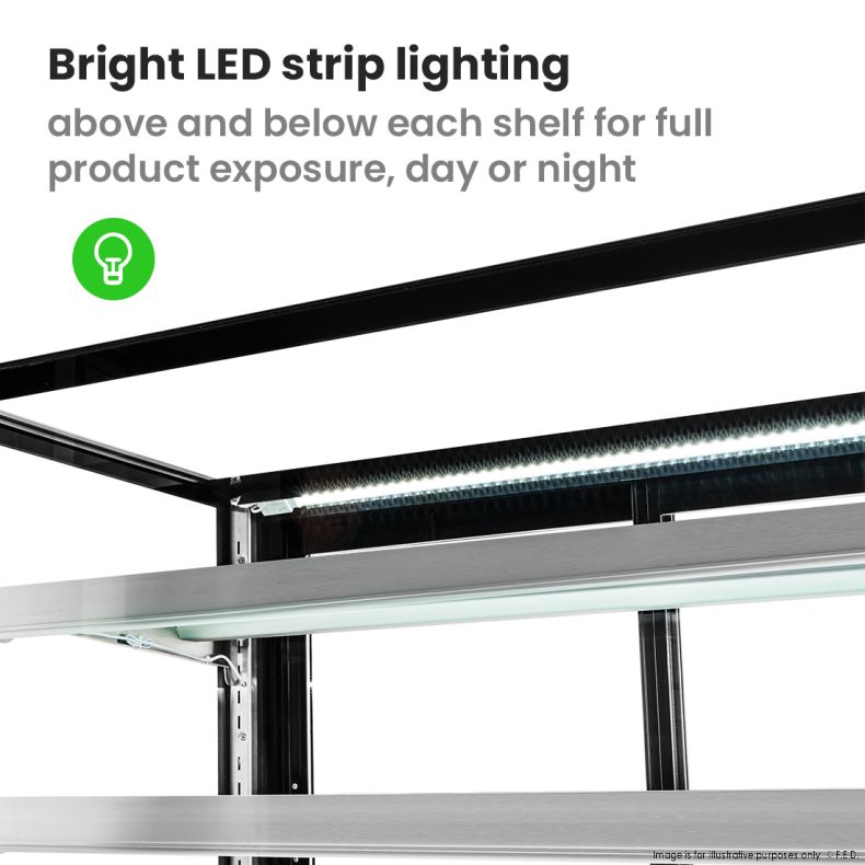 Bonvue Elite Cold Displays with 3 shelves - CL1200-3S