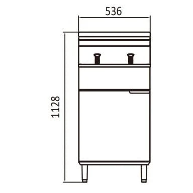COOKRITE ATFS-75 5 TUBES GAS DEEP FRYER