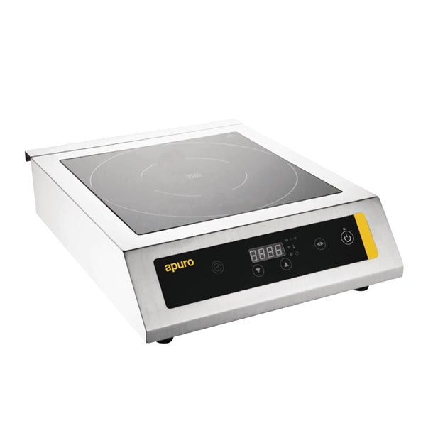 Apuro Heavy Duty Induction Hob 3kW - 3kW. 15 Amp. Single zone. Digital control