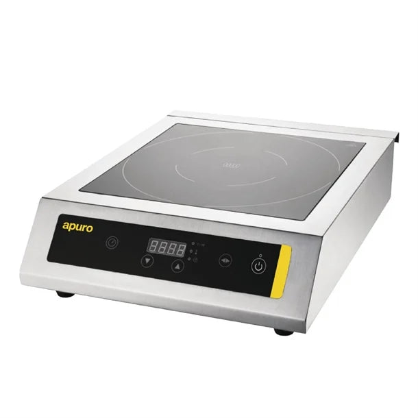Apuro Heavy Duty Induction Hob 3kW - 3kW. 15 Amp. Single zone. Digital control