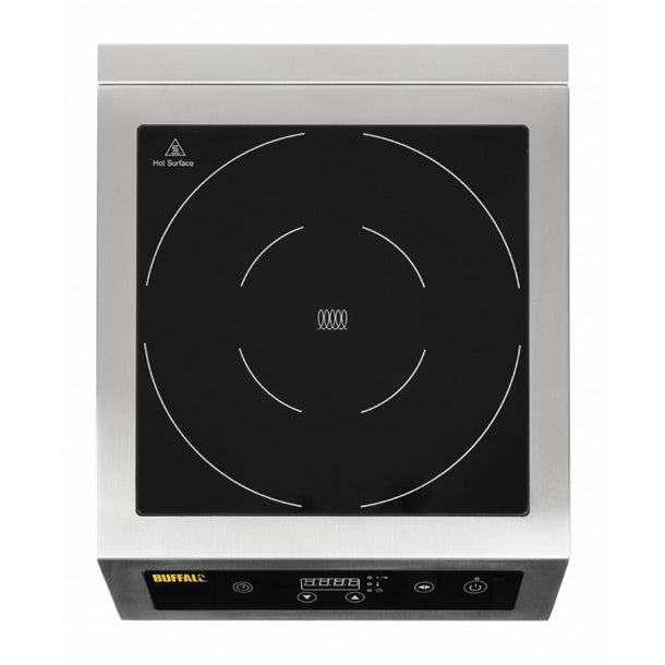 Apuro Heavy Duty Induction Hob 3kW - 3kW. 15 Amp. Single zone. Digital control