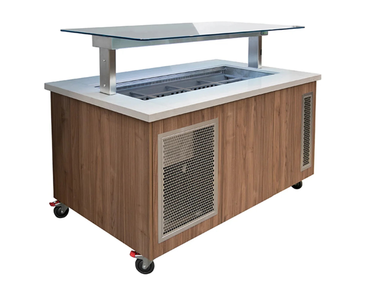 Culinaire Mobile Refrigerated Island Buffet - Stainless Top and Joinery Panels Refrigerated Island B