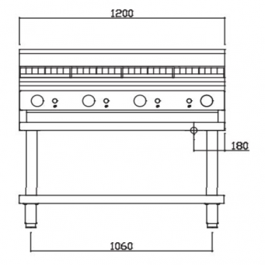 Luus CS-12C Professional Series 1200 Wide Chargrills