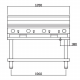 Luus CS-12P, CS-9P3C, CS-6P6C 1200mm Wide Professional Grill With Shelf 72mj