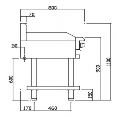 Luus CS-12P, CS-9P3C, CS-6P6C 1200mm Wide Professional Grill With Shelf 72mj