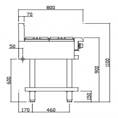 Luus CS-8B, CS-6B3P, CS-6B3C Professional Series 1200 Wide Cooktops