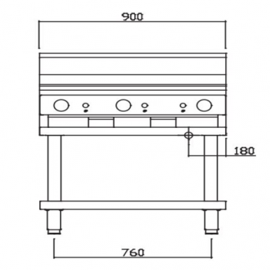 Luus CS-9P, CS-6P3C Professional Series 900 Wide Griddles