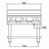 Luus CS-9P, CS-6P3C Professional Series 900 Wide Griddles