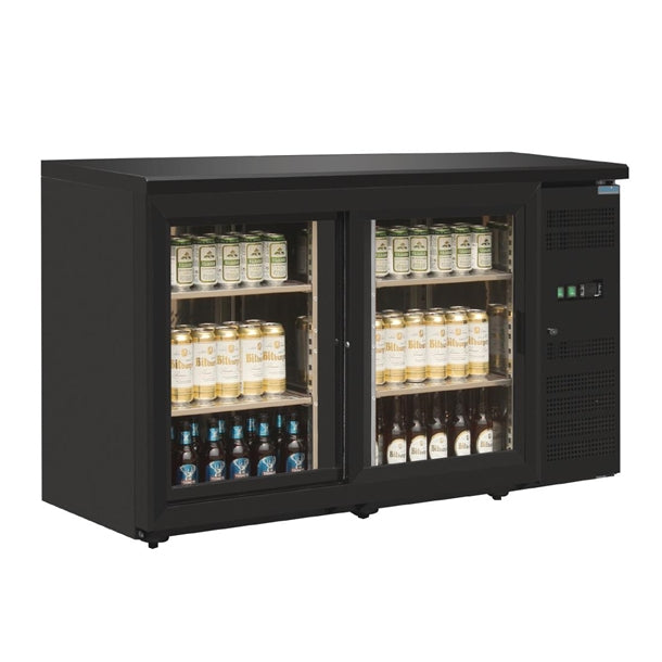 Polar U-Series Double Door Back Bar Display Cooler - 320W. Sliding doors. R600a