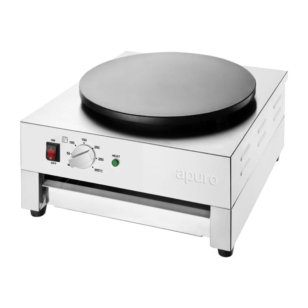 Apuro Crepe Maker - 3kW. Plate diameter: 400mm