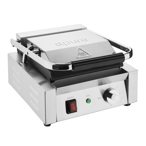 Apuro Bistro Contact Grill - Power: 1.5kW | Single grill | Flat upper & lower plates
