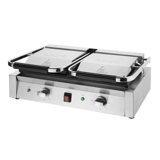 Apuro Bistro Double Contact Grill - Power: 2.9kW | Double grill | Flat upper & lower plates