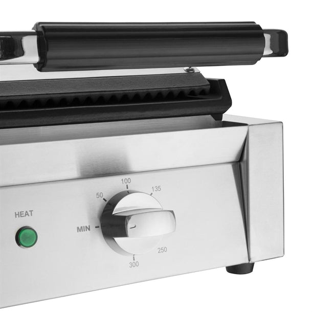 Apuro Bistro Double Contact Grill - Power: 2.9kW | Double grill | Flat upper & ribbed top plates