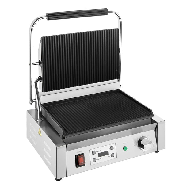 Apuro Extra Large Contact Grill Ribbed Plate - 2.5kW | Ribbed plate