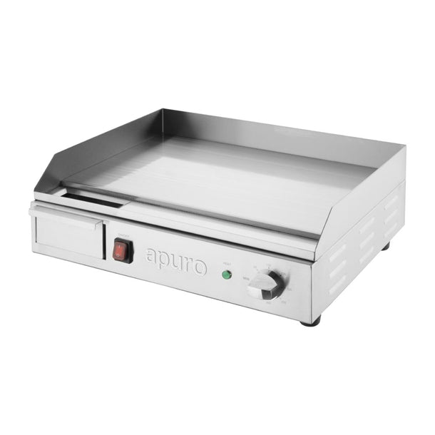 Apuro Steel Plate Electric Griddle - 2.2kW. Cooking area: 525x330mm