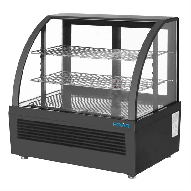 Polar C-Series Countertop Display Fridge 100Ltr Black - Width: 705mm. 105W.