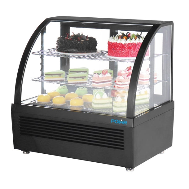 Polar C-Series Countertop Display Fridge 100Ltr Black - Width: 705mm. 105W.