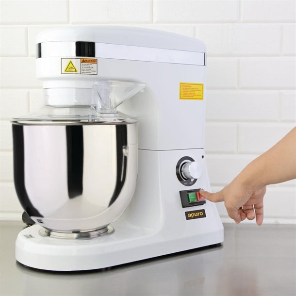 Apuro 7Ltr White Planetary Mixer - 270W. Capacity: 7 Ltr