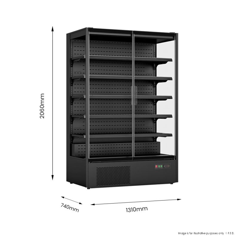 Thermaster DC-125B Supermarket Panorama 2 Door Chiller Display 1292L 1210mmW