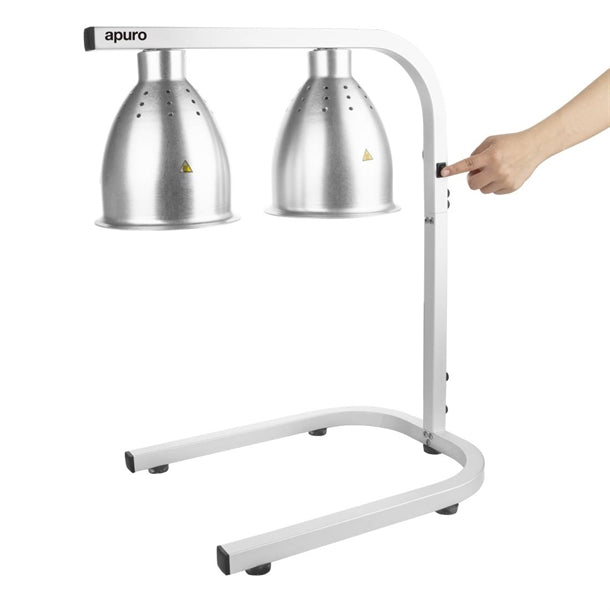 Apuro Double Lamp Infrared Food Warmer - 500W. Fits 1/1GN