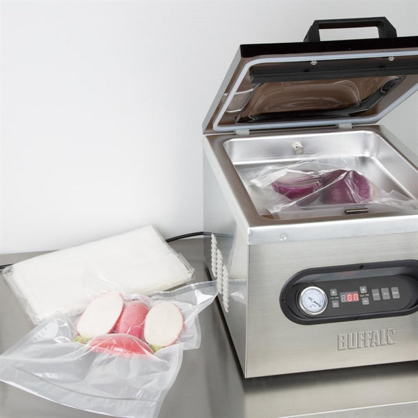 Apuro Chamber Vac Pack Machine 9Ltr - 630W. Capacity: 9Ltr. Seal width: 300mm