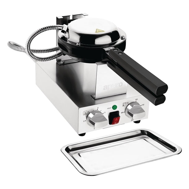 Apuro Bubble Waffle Maker - 1.4kW. Output: 30 waffles per hour