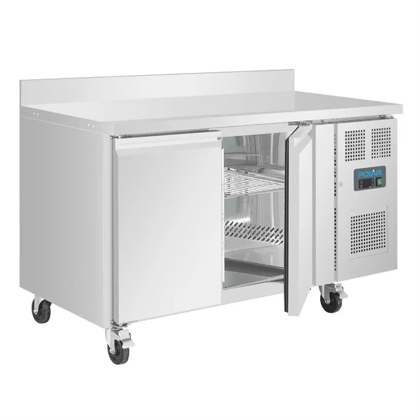 Polar U-Series Double Door Counter Fridge with Upstand 282Ltr - 350W | Total Usable Capacity: 205Ltr | R600a