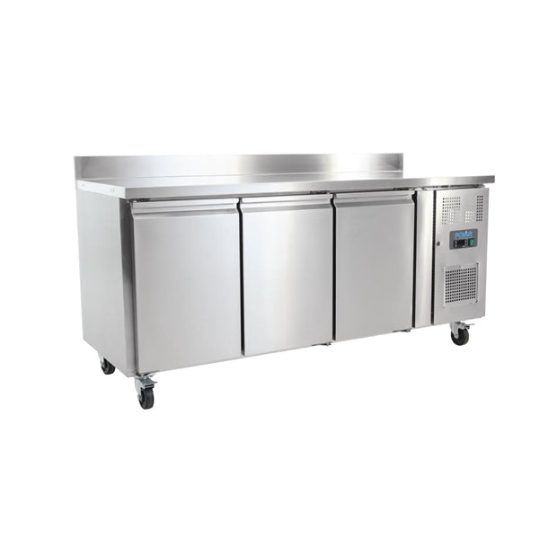 Polar U-Series Triple Door Counter Fridge with Upstand - 417Ltr - 350W | Total usable capacity: 358 Ltr | R600a
