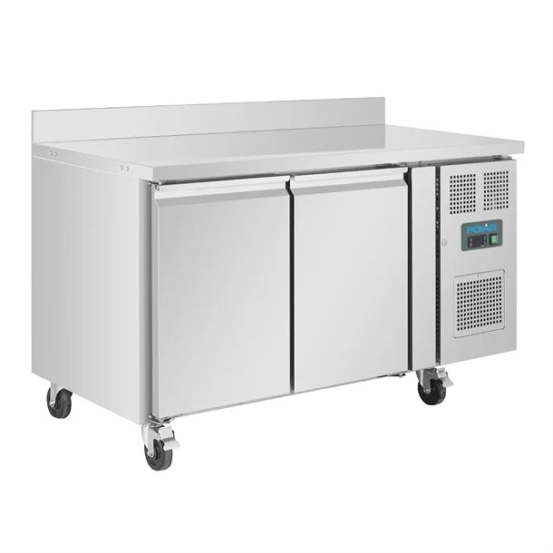 Polar U-Series Double Door Counter Freezer with Upstand 282Ltr - 750W. Total usable capacity: 205 Ltr. R290