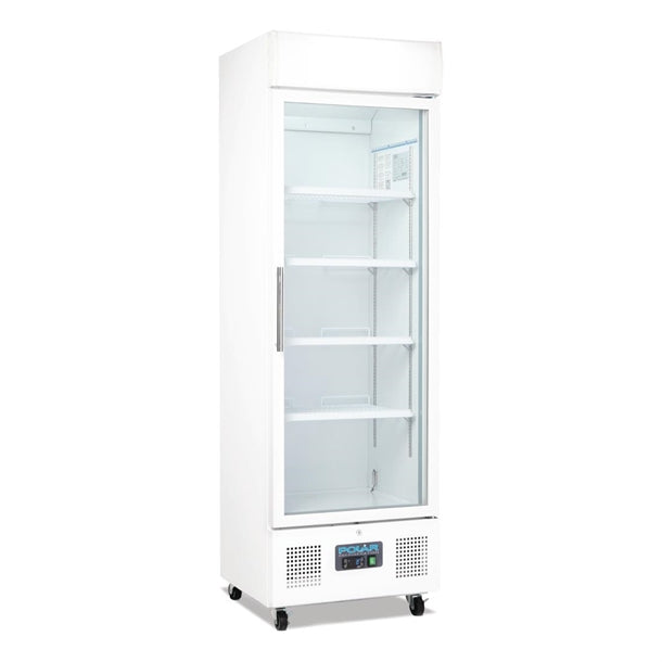 Polar G-Series Upright Display Fridge 368Ltr White - 340W. White finish. R600a
