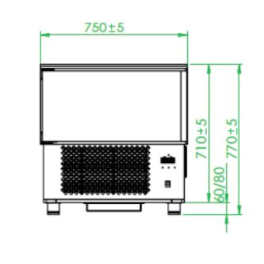 Tecnodom DO3 3 Tray Blast Chiller 3 × 1/1 GN or 600 ×400 EN pans