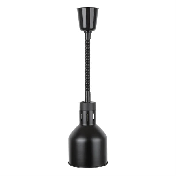 Apuro Retractable Heat Lamp Matte Black Finish - 250W. Cord length: 280-1520mm